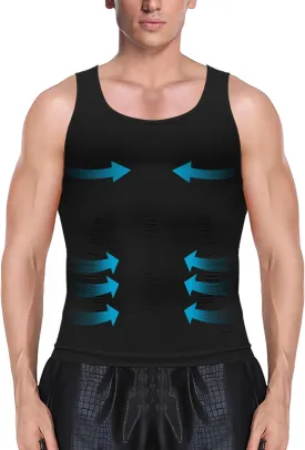 1/2/3 Pack Shaper Slimming Tank Top Athletic Compression Shirt with Sleeveless Undershirts for Men