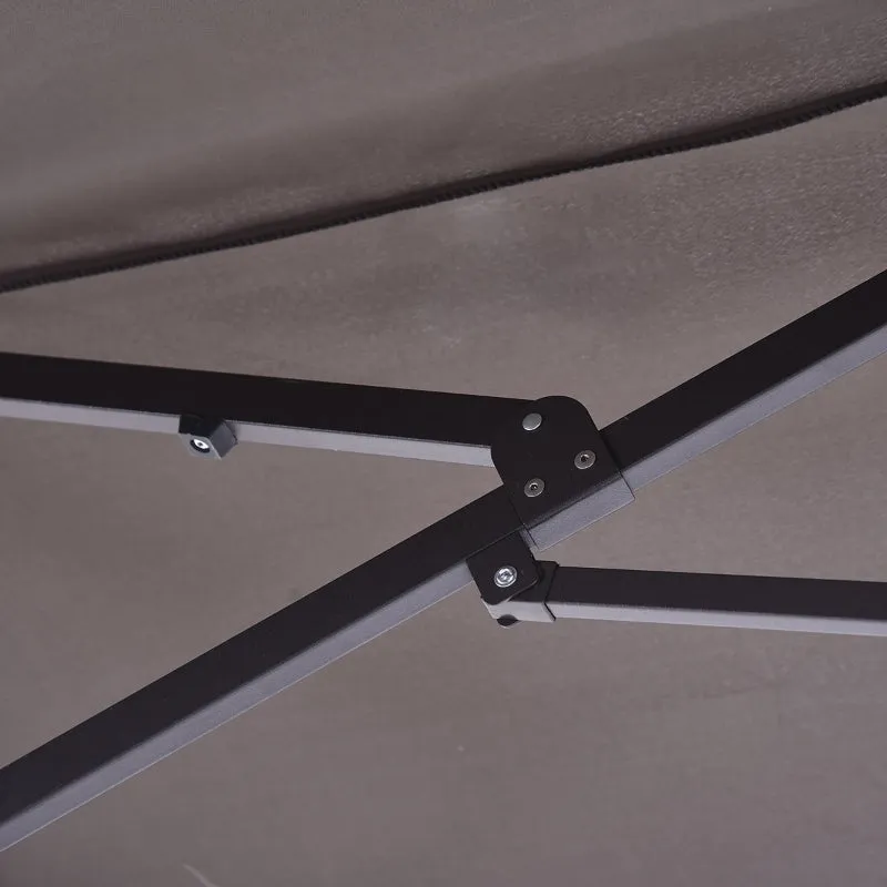 15' Double-Sided Outdoor Patio Umbrella Parasol - Gray