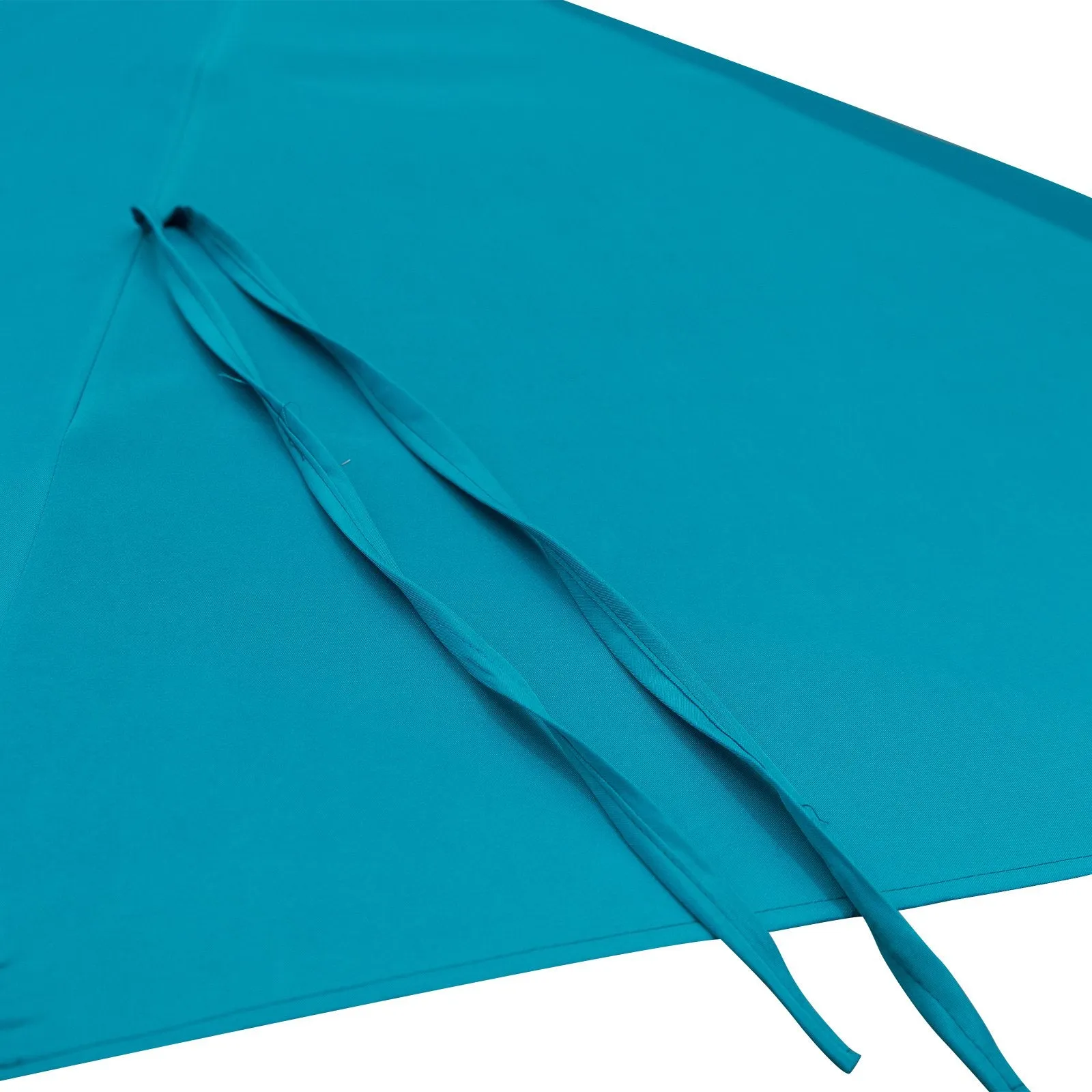 15' Outdoor Patio Twin Canopy Umbrella With Crank - Light Blue