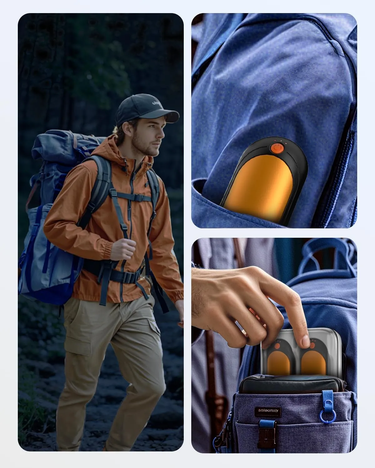 2 Pack 14000mAh Hand Warmers Rechargeable with AI Charging Case, Portable Electric Handwarmers, Reusable Pocket Heater Great for, Hunting, Golf, Camping, Raynauds, Christmas Outdoor, Women Men Gifts