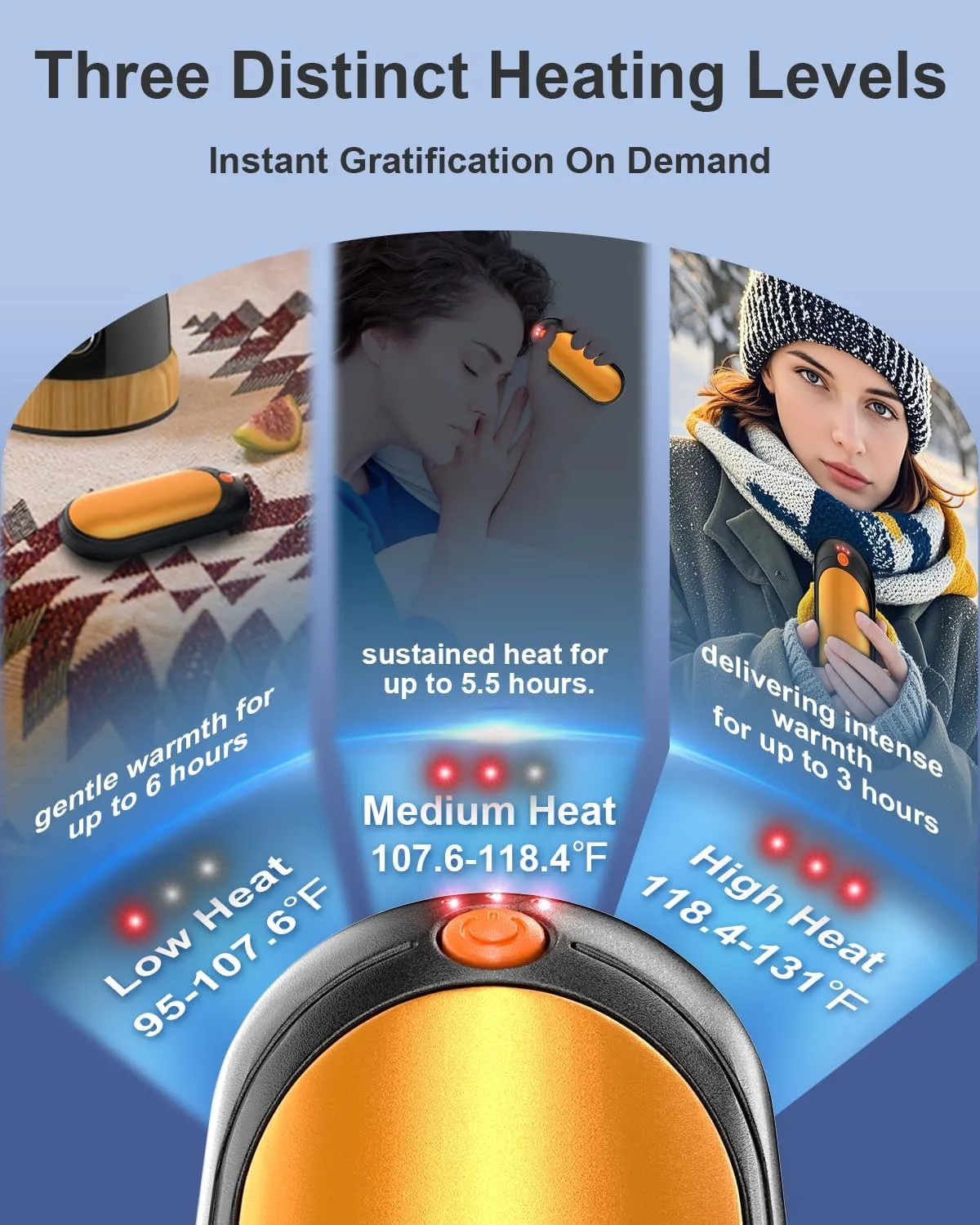 2 Pack 14000mAh Hand Warmers Rechargeable with AI Charging Case, Portable Electric Handwarmers, Reusable Pocket Heater Great for, Hunting, Golf, Camping, Raynauds, Christmas Outdoor, Women Men Gifts