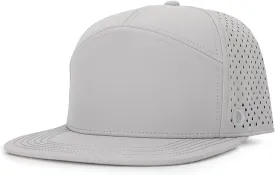 7 Panel, Flat Bill, Performance Snapback Hat, Water-Resistant Baseball Cap, Men & Women