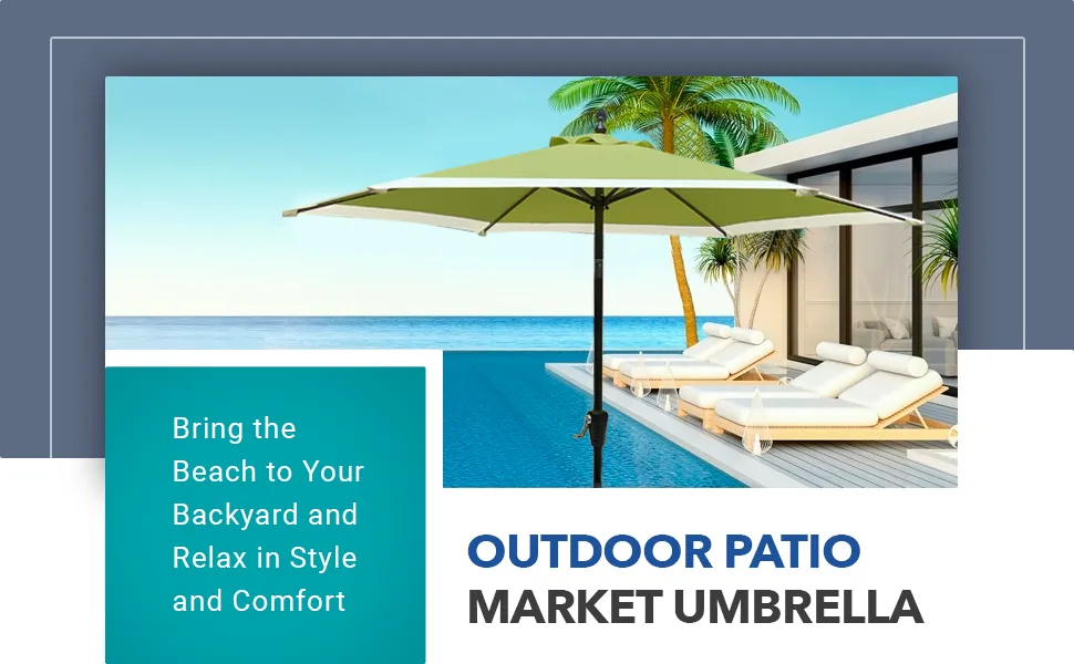 APEX GARDEN Dual Color 9 Feet Outdoor Patio Table Market Umbrella with Push Button Tilt and Crank