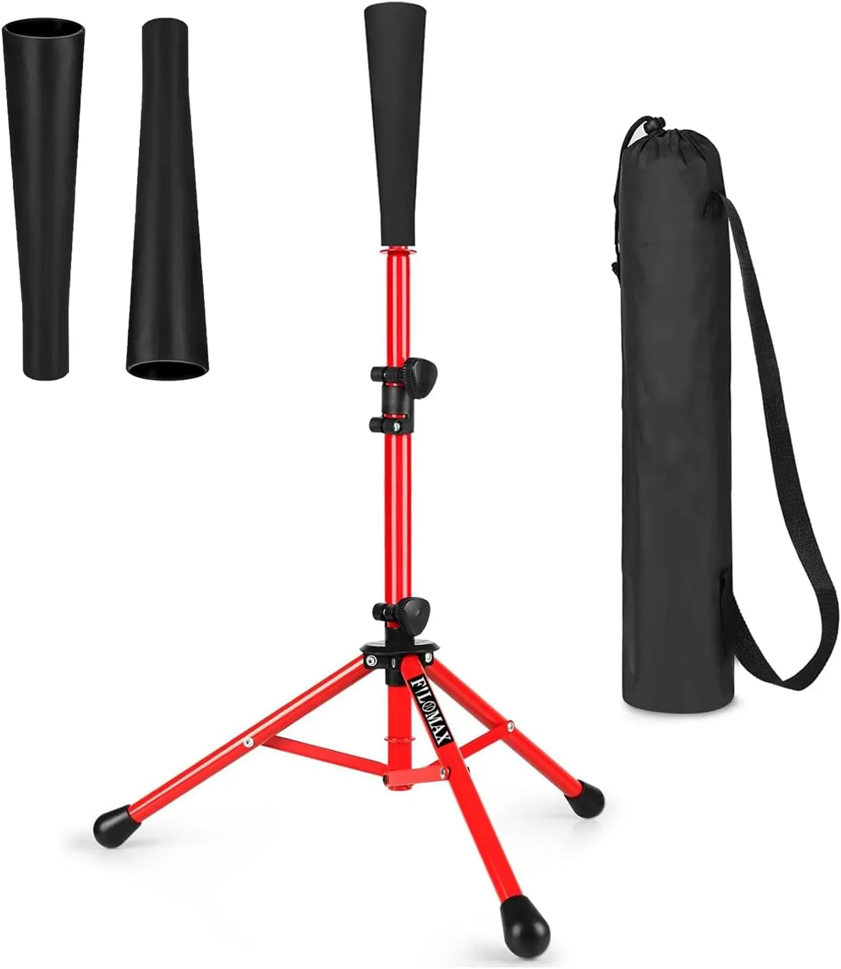 Batting Tee,Baseball Tee,Softball Tee, for Kids,Teens,Adults Baseball Hitting Practicing. Include 2 Pcs Replaceable Rubber Ball Seat and Carrying Bag.Adjustable Height|Portable|Collapsible.