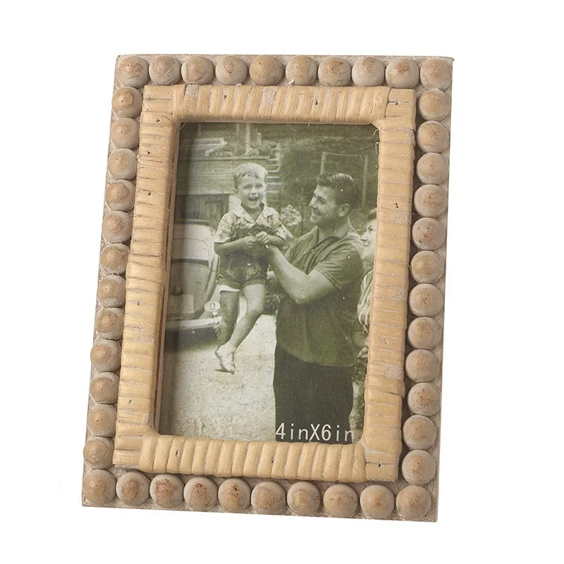 Beaded Wooden Photograph Frame
