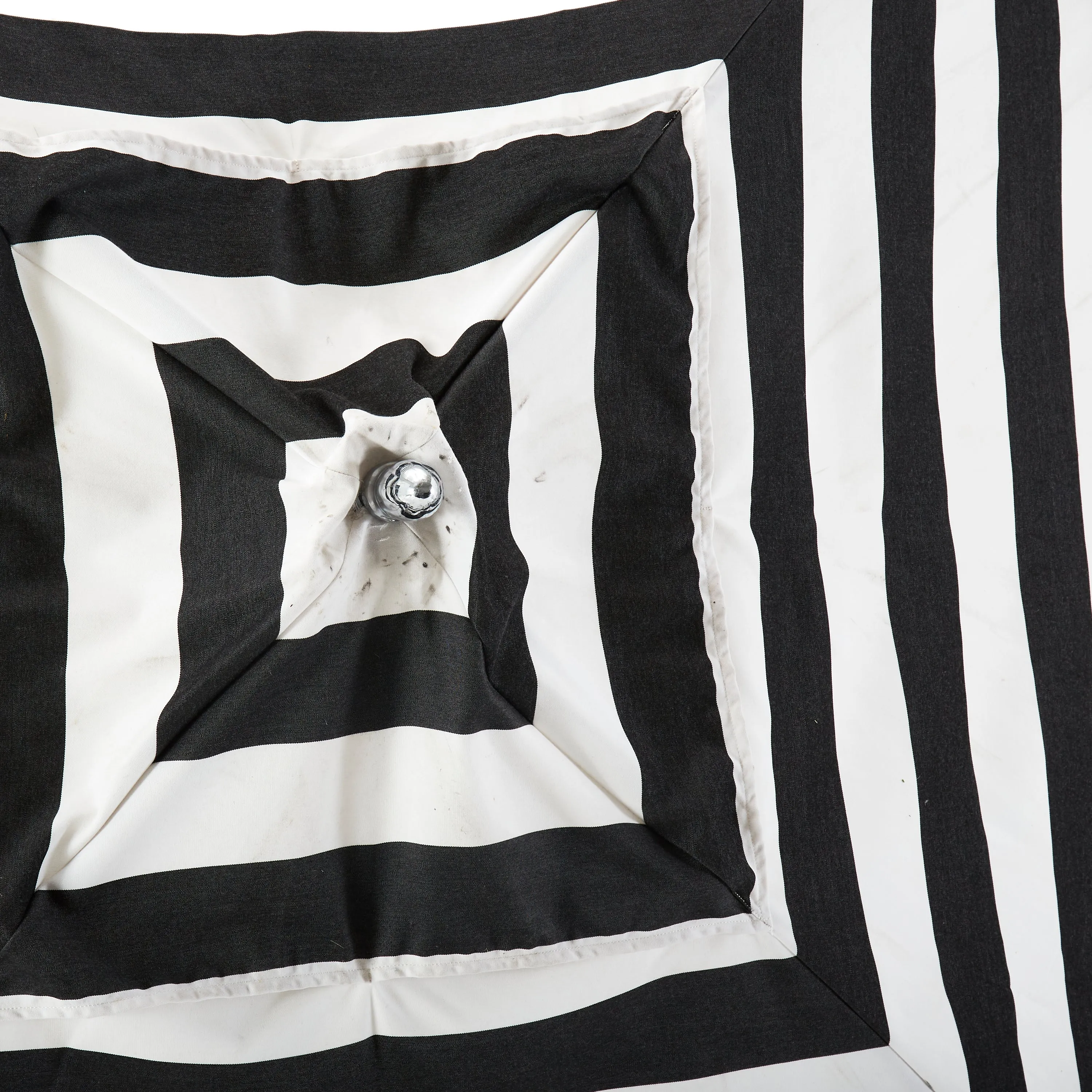 Black and White Umbrella with Stand