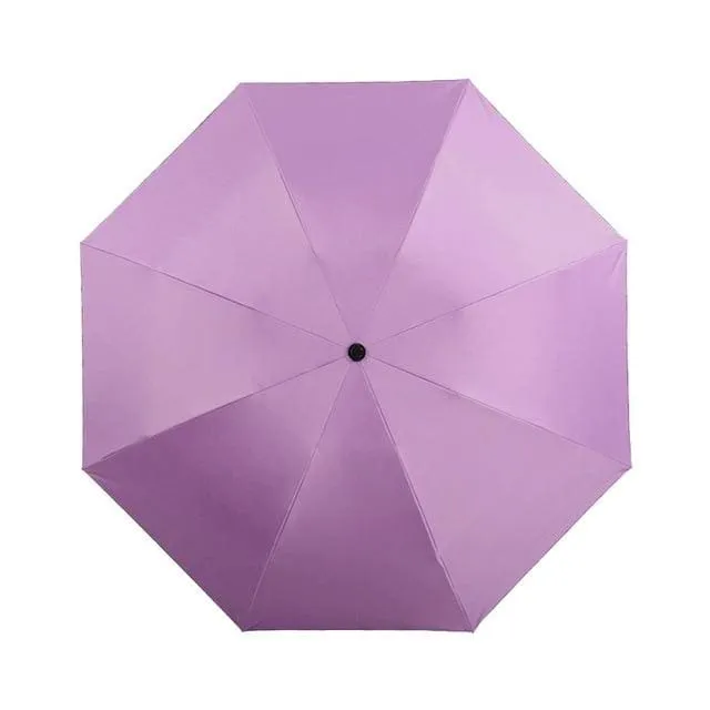 Black Coating Sun Folding Umbrella