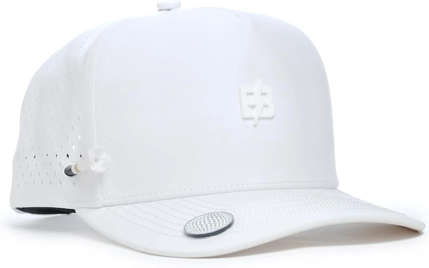 BRIMZ Golf Performance Hat - Tee Holder & Magnetic Brim - Breathable Sweat & Water Resistant Golfing Snapback Cap
