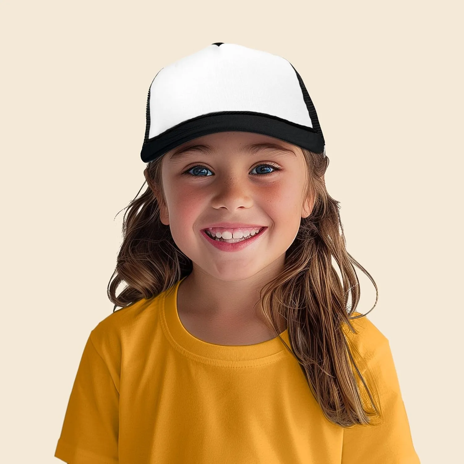 DALIX Youth Mesh Trucker Cap - Adjustable Hat (S, M Sizes)