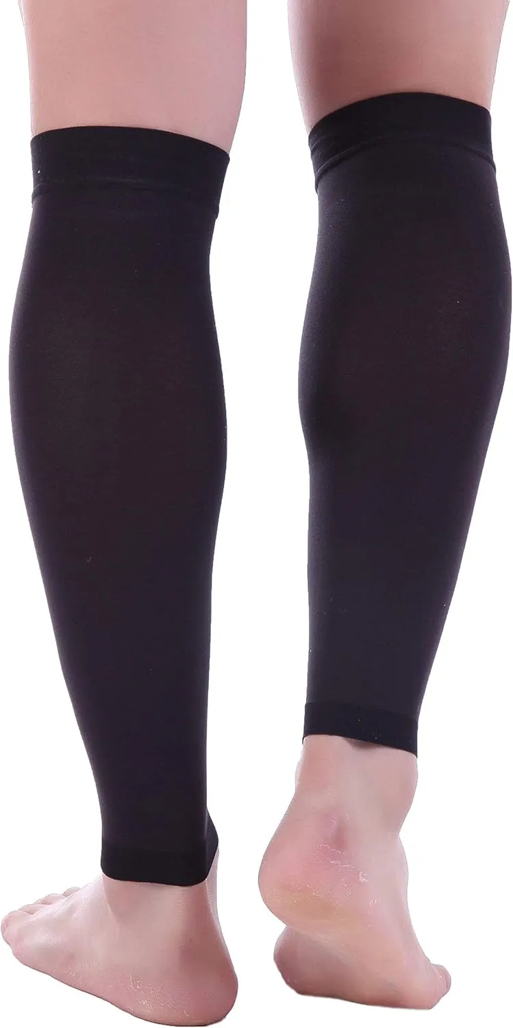 Doc Miller Compression Calf Sleeve for Men & Women, Premium Medical Grade, 20-30mmHg Graduated, Shin Splints, 1 Pair