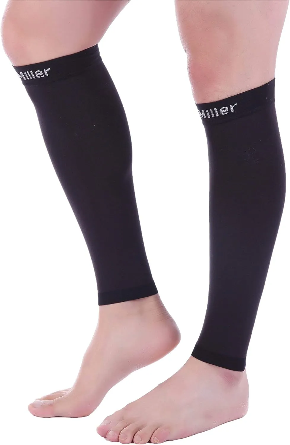 Doc Miller Compression Calf Sleeve for Men & Women, Premium Medical Grade, 20-30mmHg Graduated, Shin Splints, 1 Pair