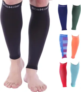 Doc Miller Compression Calf Sleeve for Men & Women, Premium Medical Grade, 20-30mmHg Graduated, Shin Splints, 1 Pair