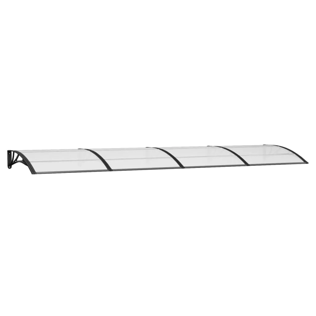 Door Canopy Black 400x100 cm Polycarbonate
