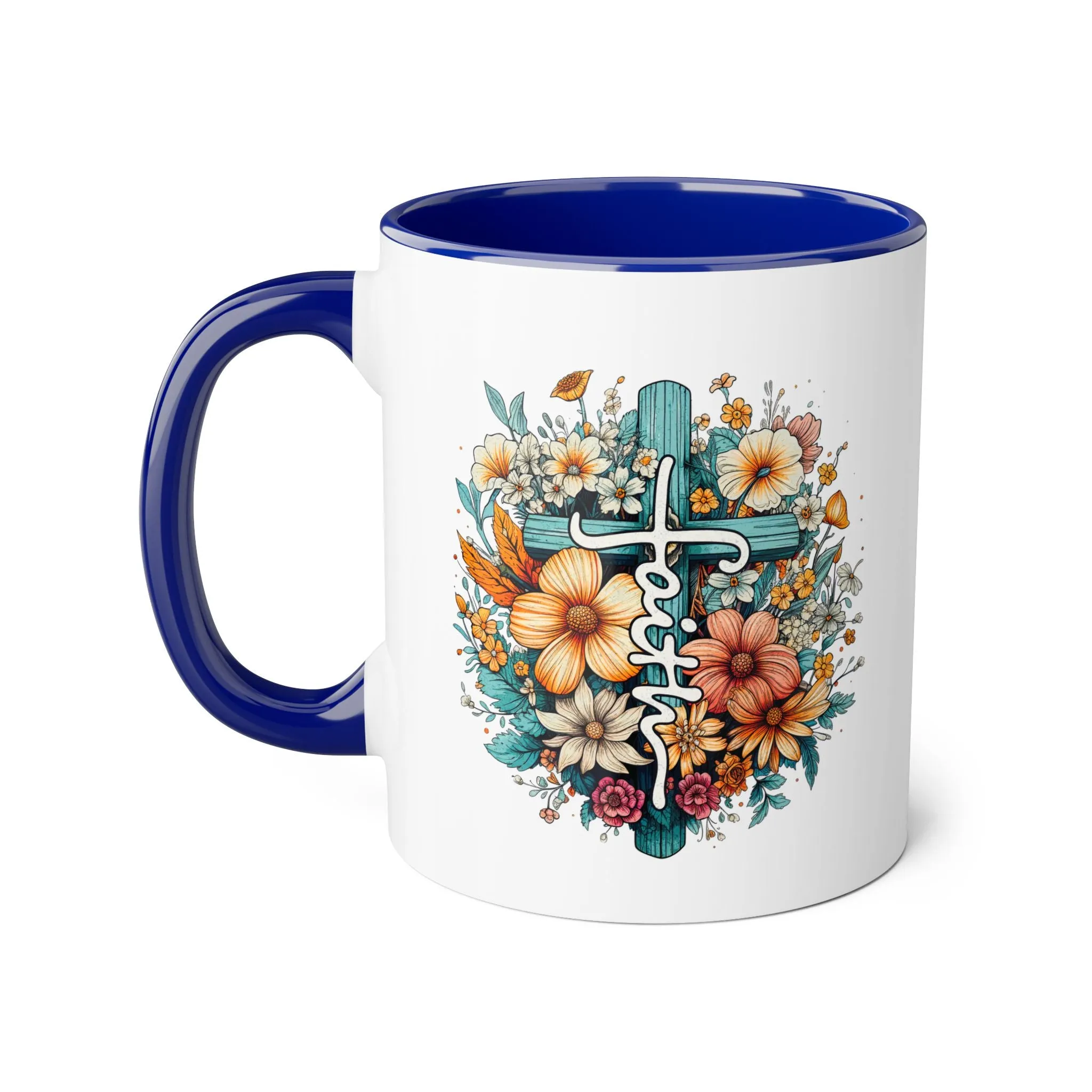Faith & Flowers Accent Mugs, 11oz