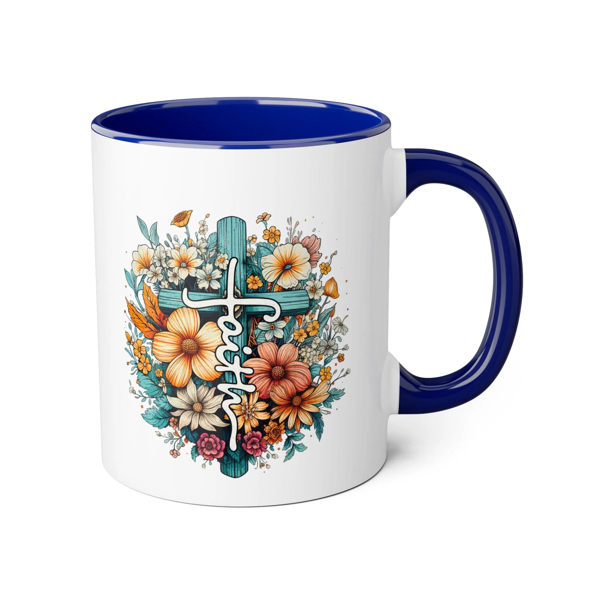 Faith & Flowers Accent Mugs, 11oz