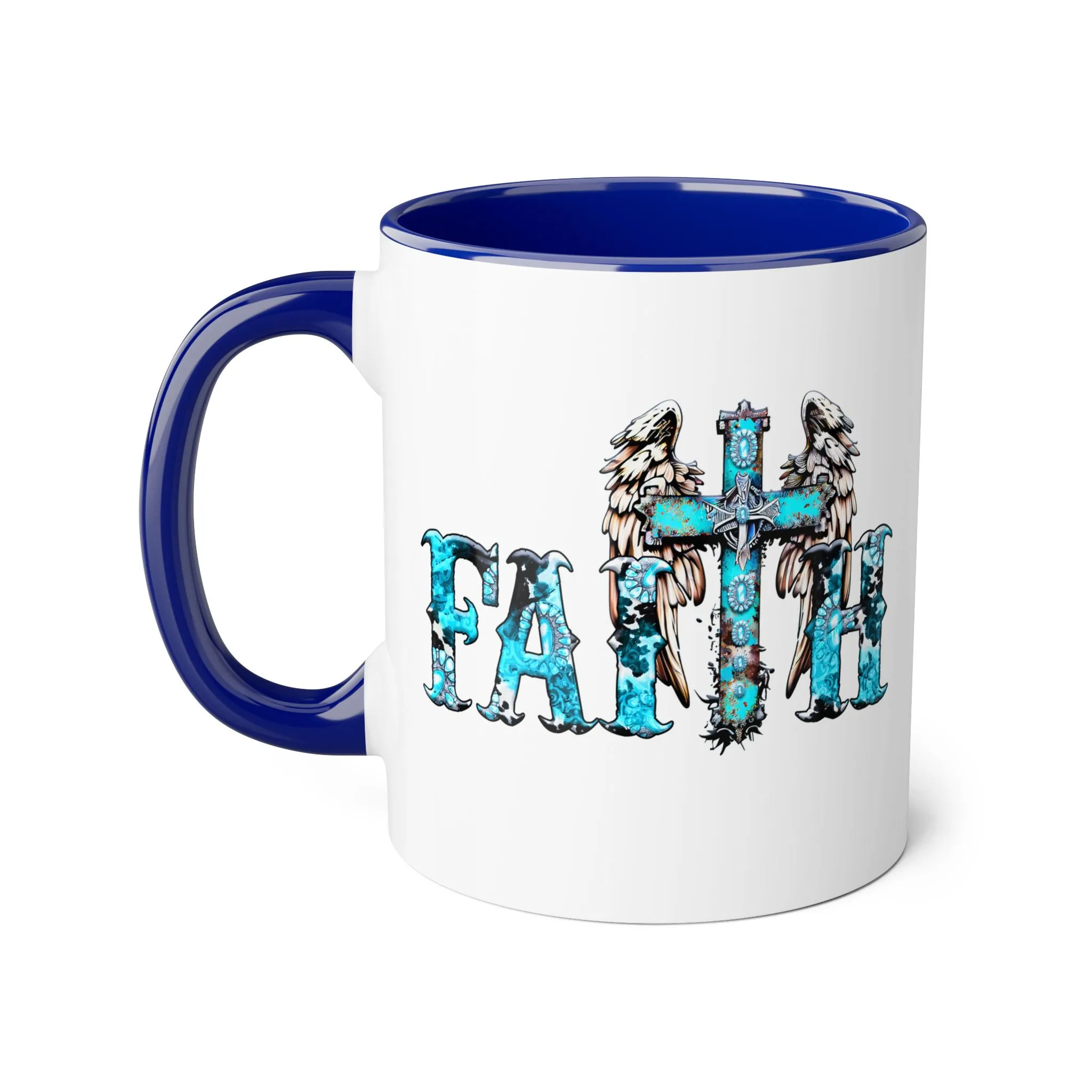 Faith Wings Accent Mugs, 11oz