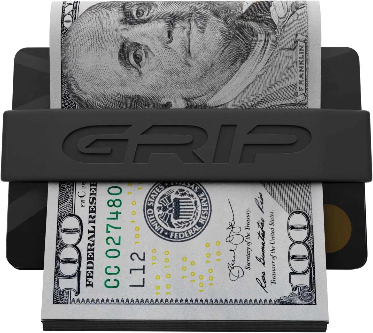 Grip Money Bands (Pack of 3) - BLACK - Premium Silicone Band for Cash & Cards - Slim & Durable Design