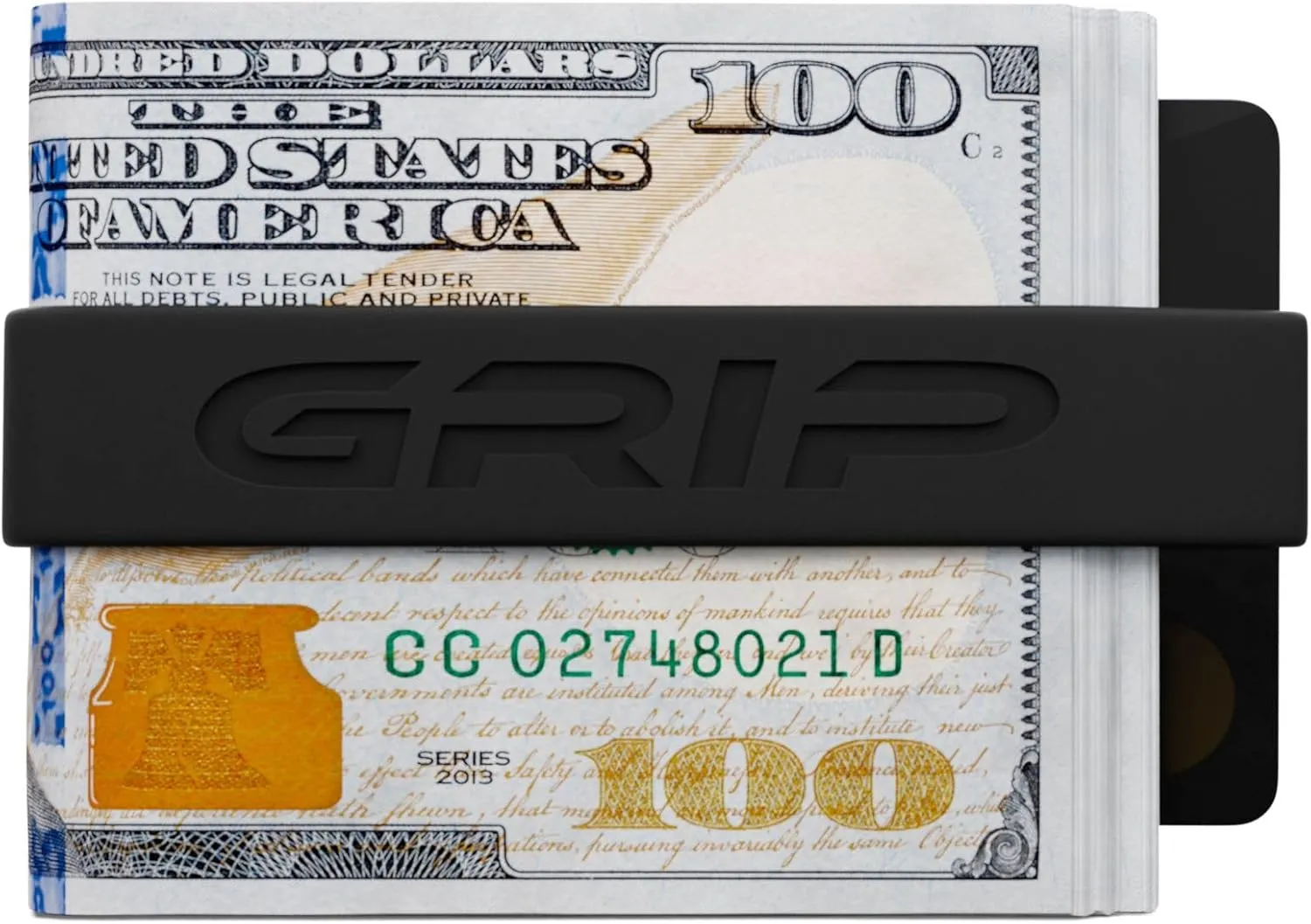 Grip Money Bands (Pack of 3) - BLACK - Premium Silicone Band for Cash & Cards - Slim & Durable Design