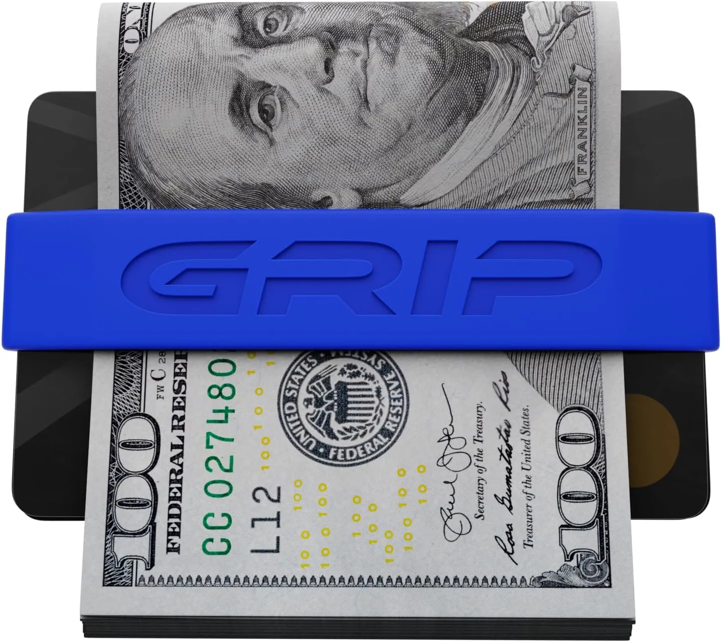 Grip Money Bands (Pack of 3) - DARK BLUE - Premium Silicone Band for Cash & Cards - Slim & Durable Design