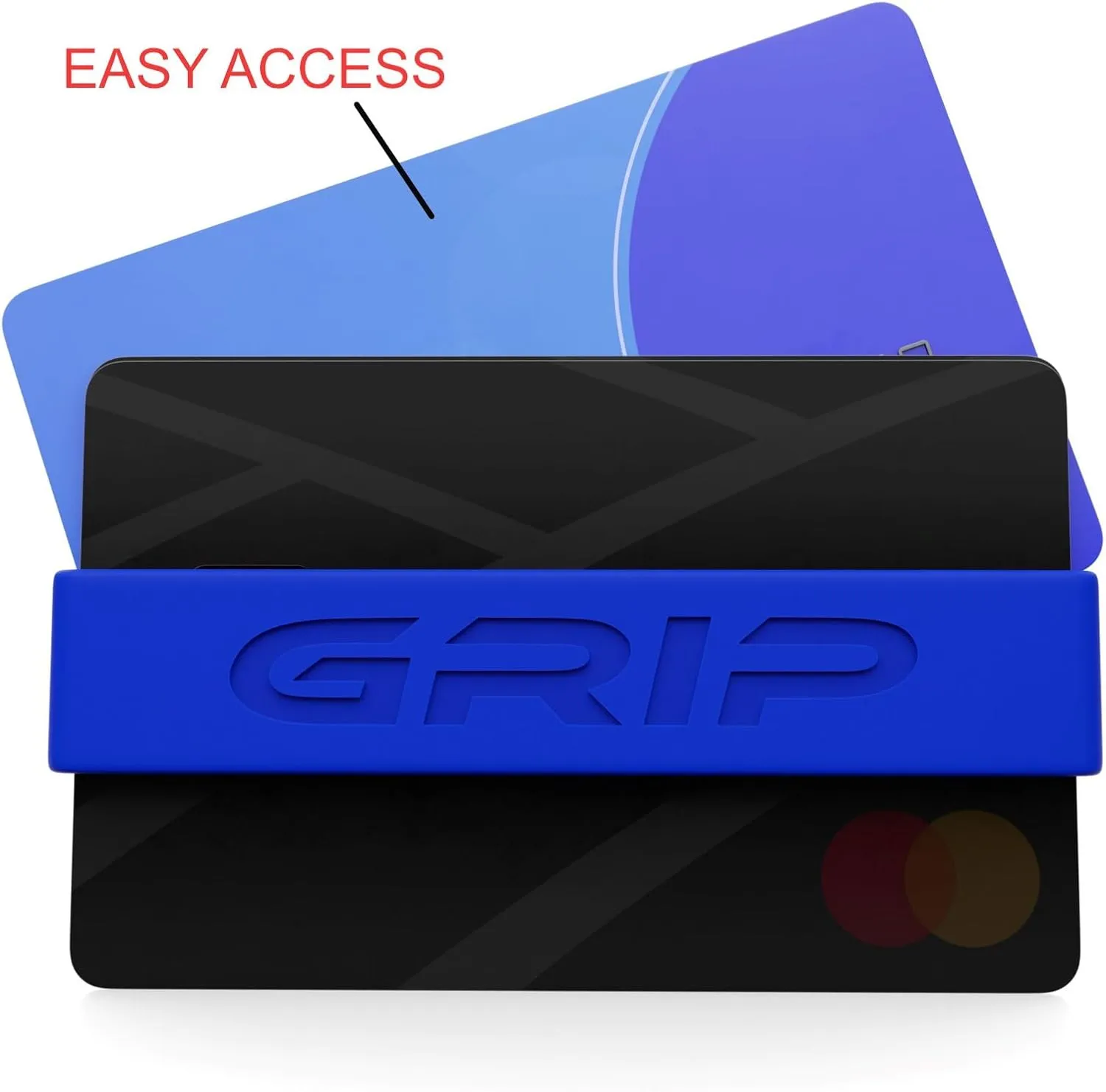Grip Money Bands (Pack of 3) - DARK BLUE - Premium Silicone Band for Cash & Cards - Slim & Durable Design