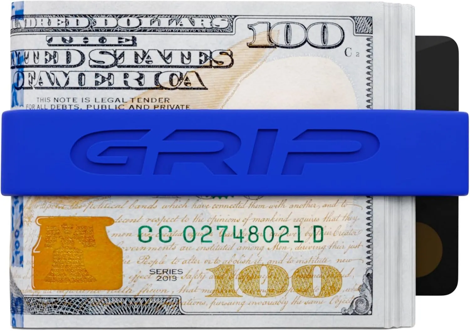 Grip Money Bands (Pack of 3) - DARK BLUE - Premium Silicone Band for Cash & Cards - Slim & Durable Design