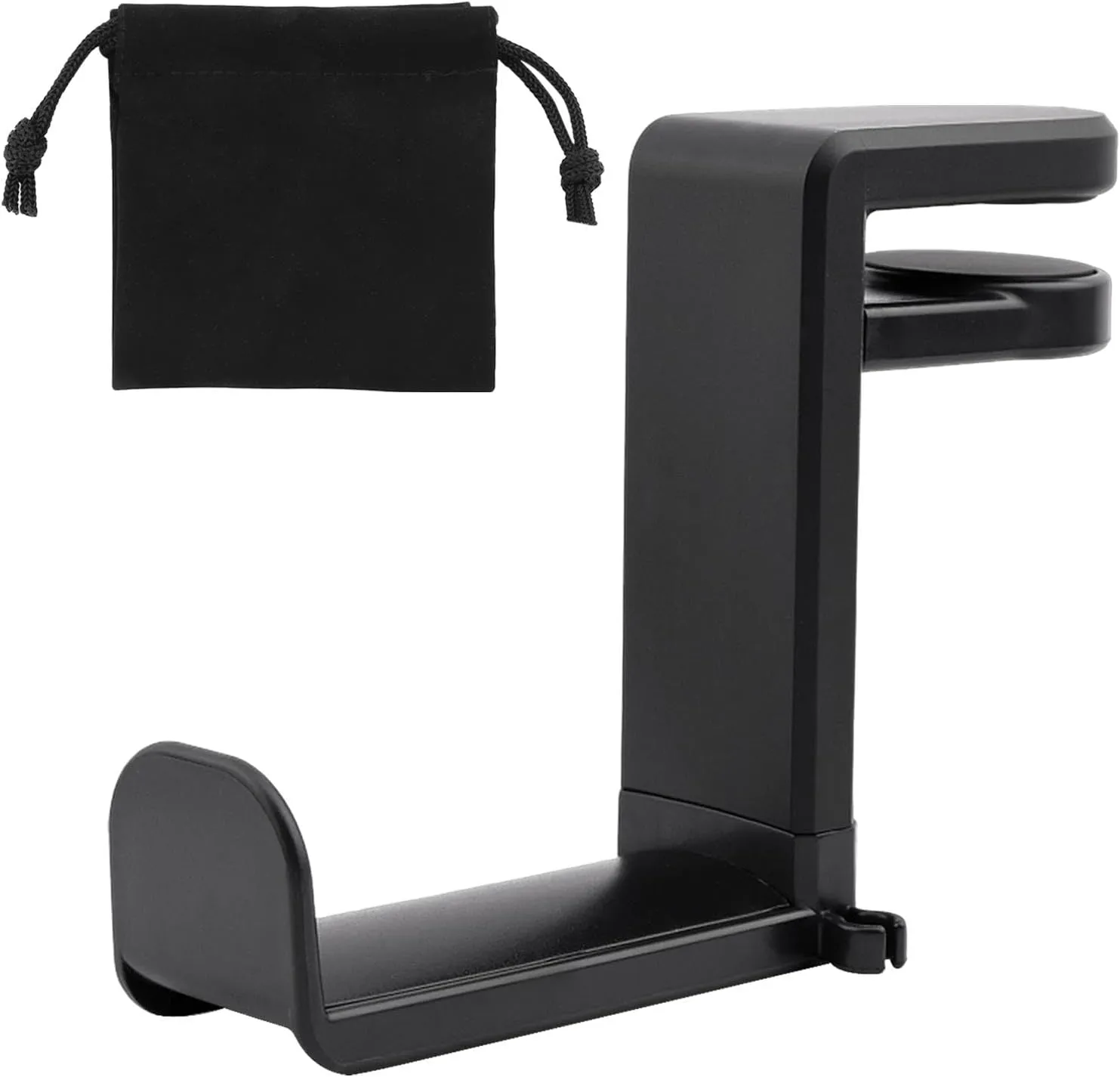 Headphone Holder, Headphone Stand with Adjustable & Rotating Arm Clamp, Under Desk Design, Universal Headset Holder(Black)
