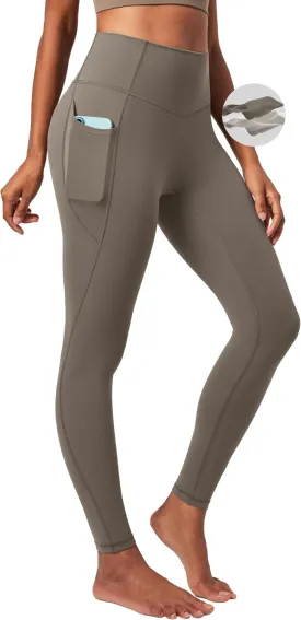 Heathyoga Compression Leggings for Women Tummy Control No Front Seam Leggings with Pockets for Women Workout Yoga Pants