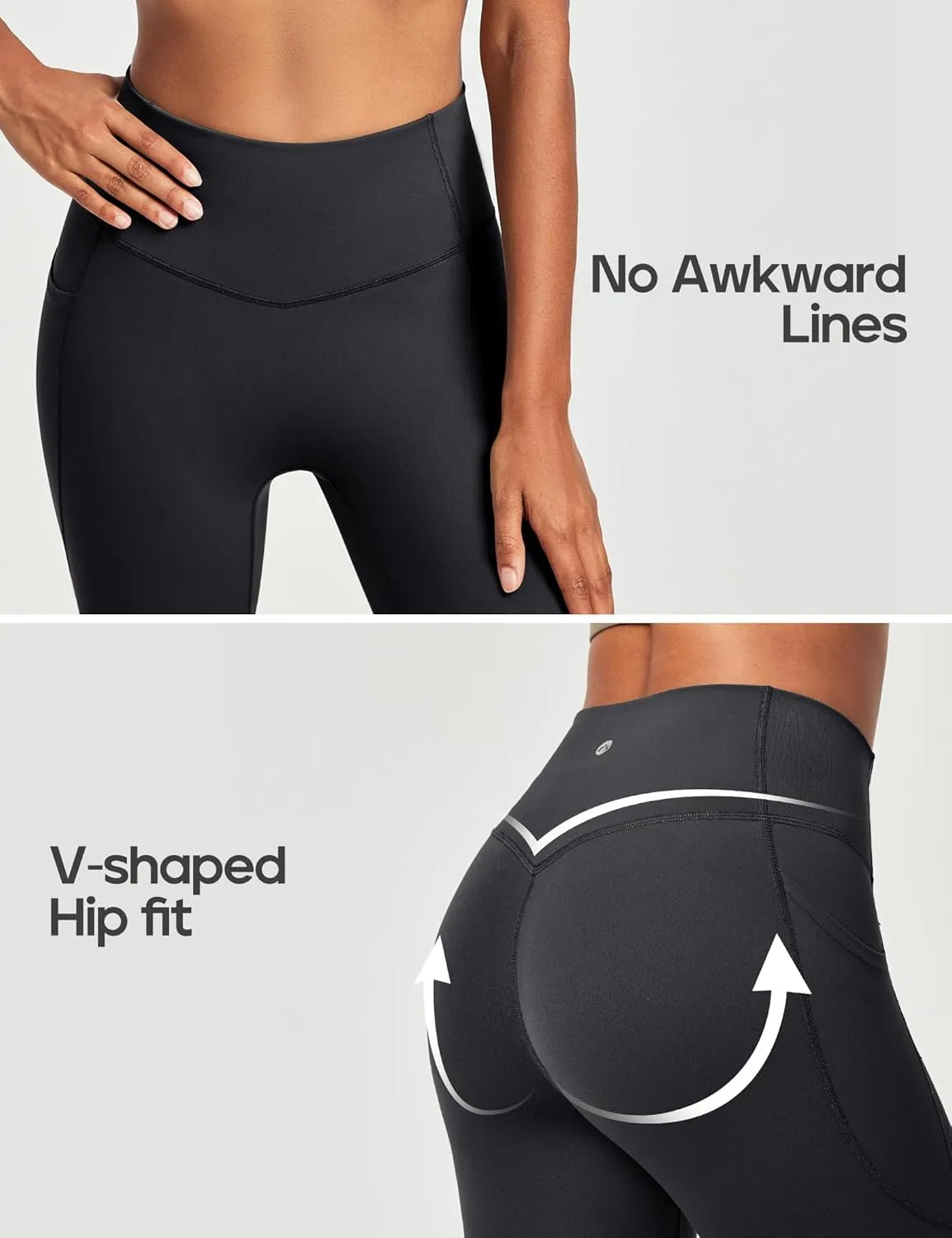 Heathyoga Compression Leggings for Women Tummy Control No Front Seam Leggings with Pockets for Women Workout Yoga Pants