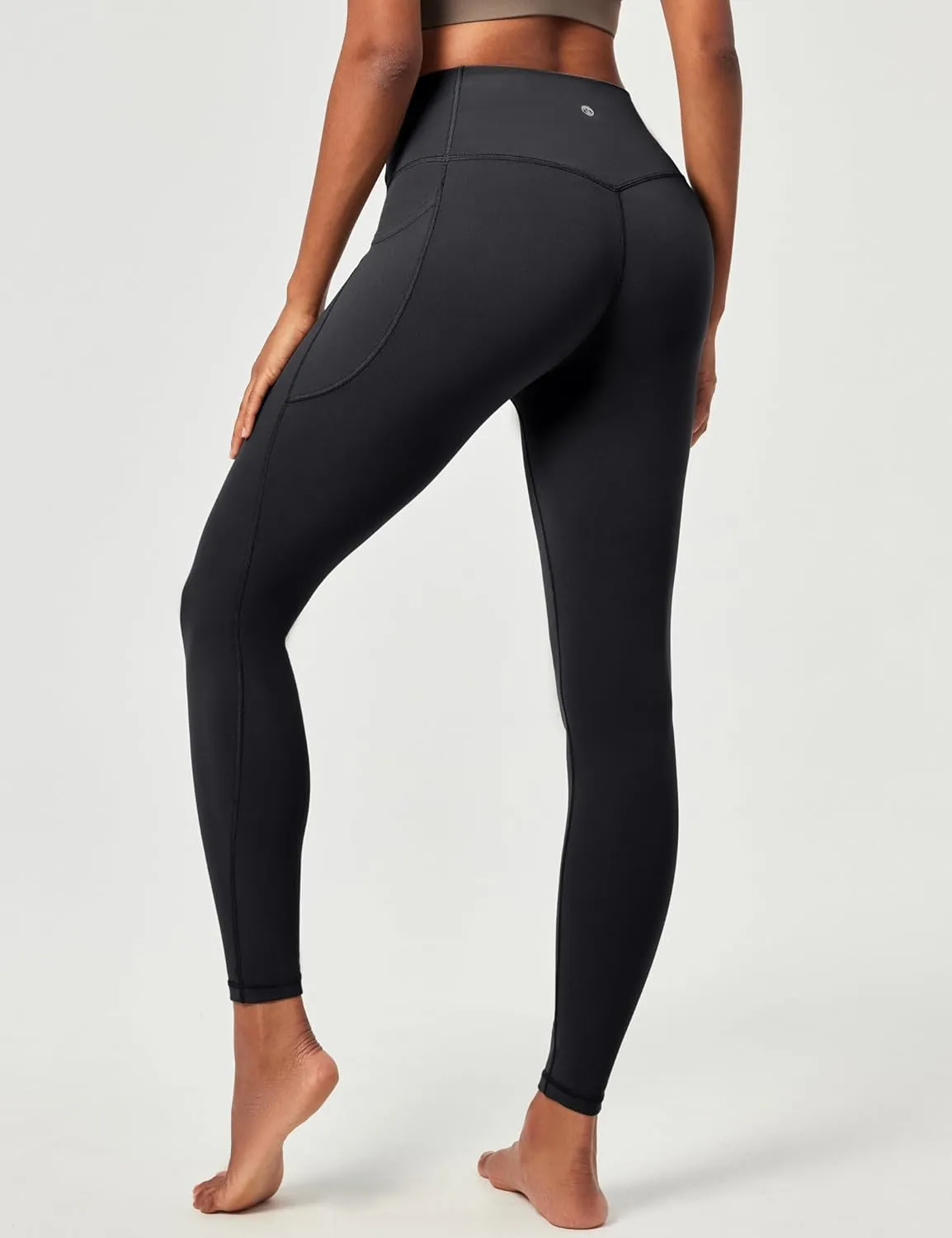 Heathyoga Compression Leggings for Women Tummy Control No Front Seam Leggings with Pockets for Women Workout Yoga Pants
