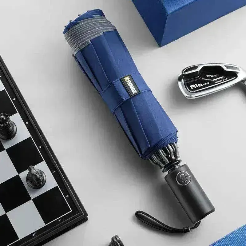 LED Flashlight Lighting Rain and Sunshine Folding Umbrella