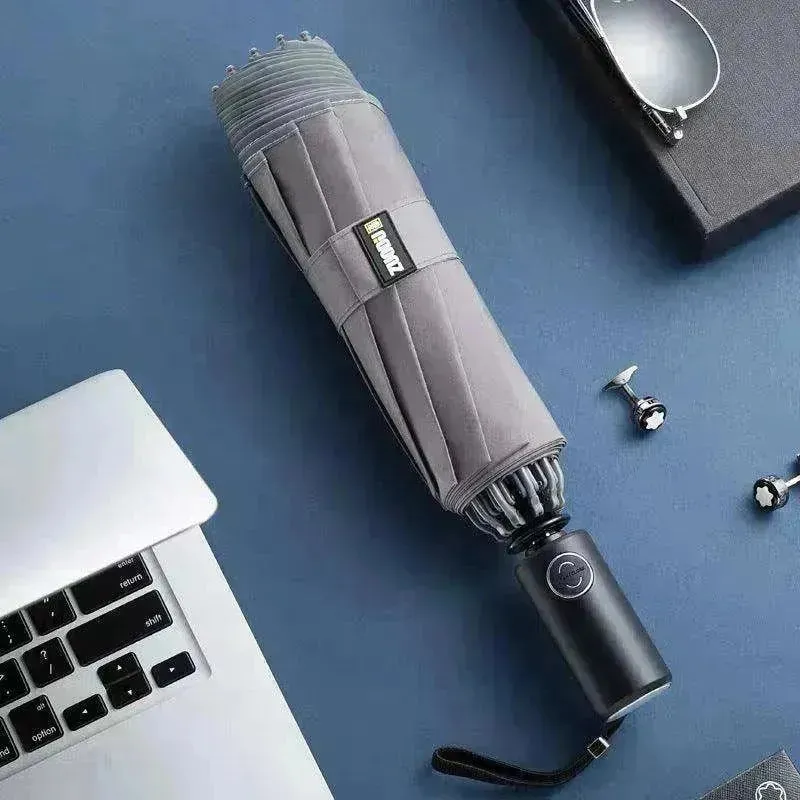 LED Flashlight Lighting Rain and Sunshine Folding Umbrella