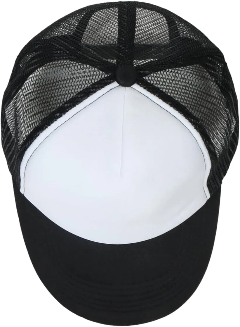 Men Women Foam Trucker Hat Mesh Cap Solid Colors Lightweight with Adjustable Snapback Collection