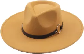 Men Women Winter Wool Fedoras Big Wide Brim Wedding Church Jazz Hats