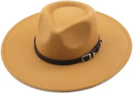 Men Women Winter Wool Fedoras Big Wide Brim Wedding Church Jazz Hats