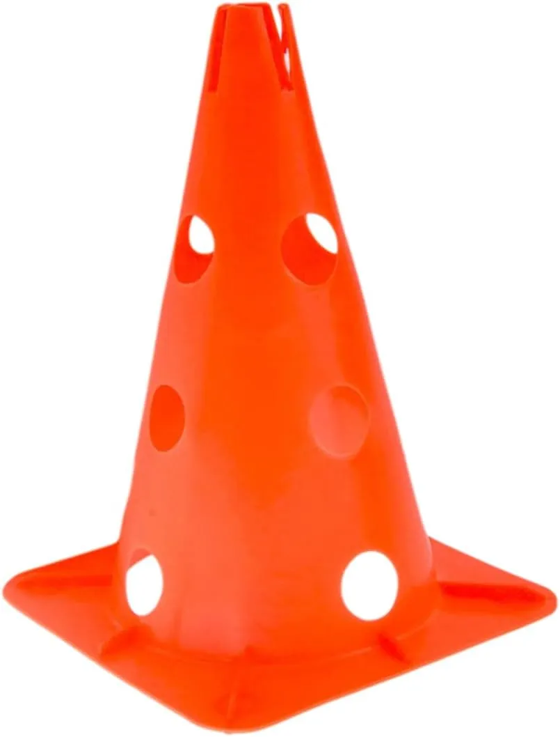 Mikikit 5Pcs Collapsible Marker Cones Windproof Football Obstacles for Training Bright Orange Logo Cones for Indoor and Outdoor Use Enhance Player Agility and Flexibility