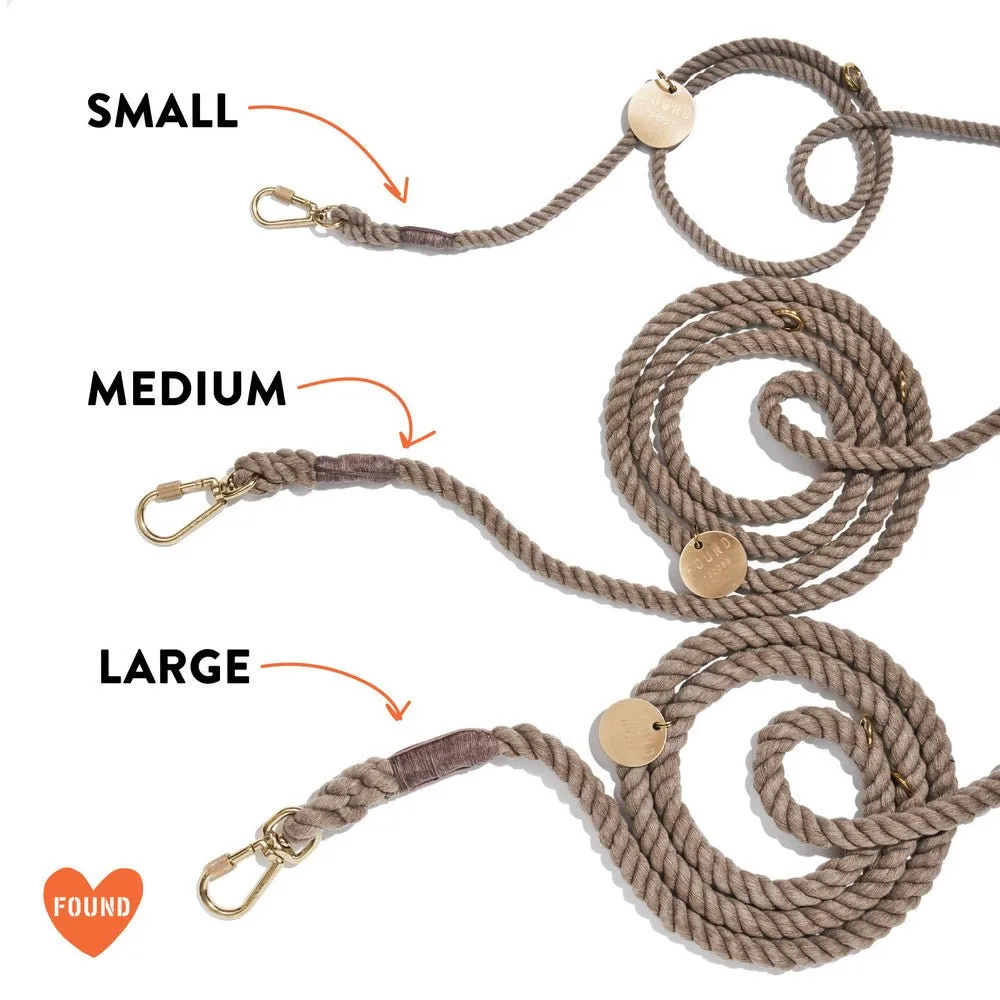 Navy Cotton Rope Dog Leash | Bolt Snaps, Adjustable