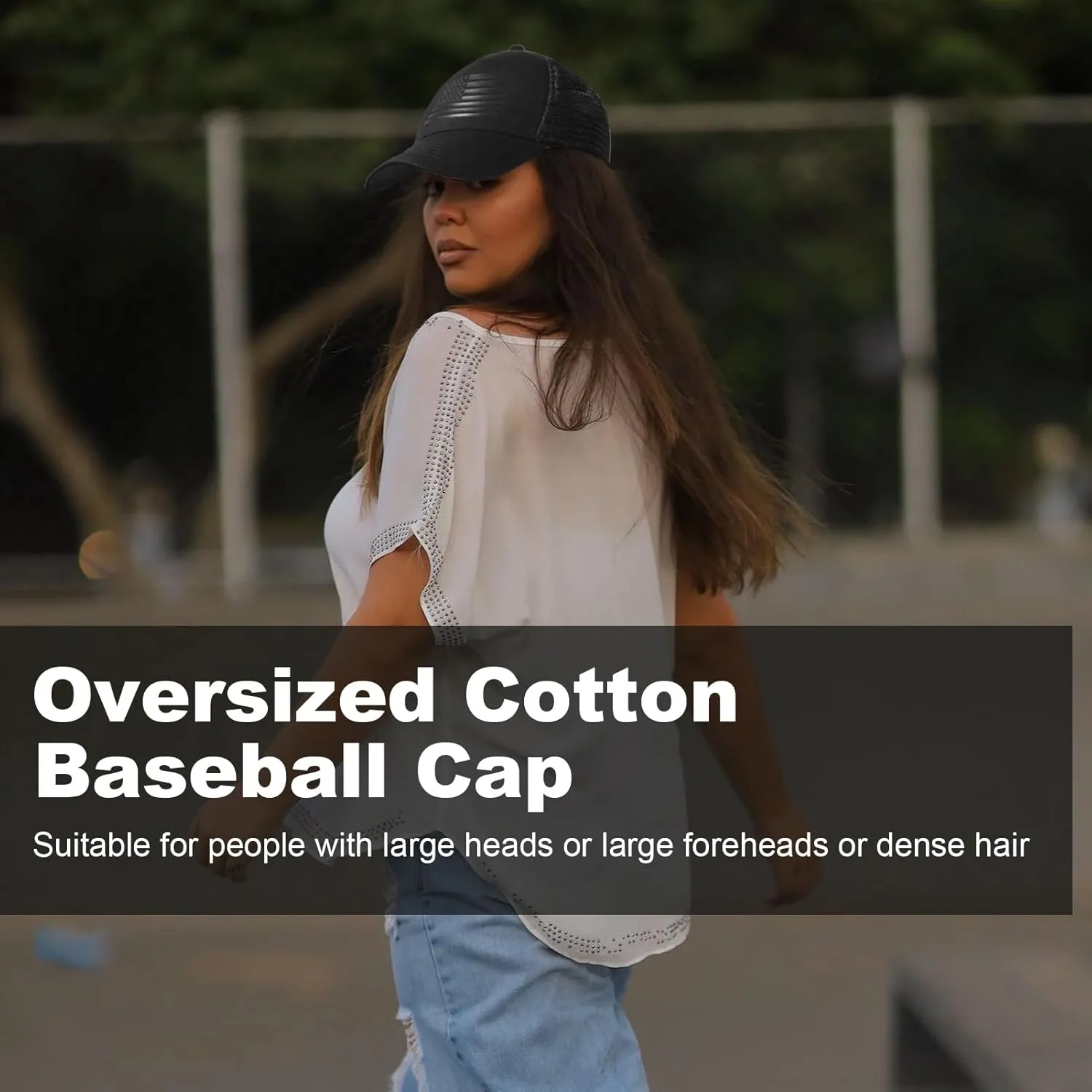 Oversize XXL American Flag Trucker Hat Sport Snapback Hat, Large Size Breathable Mesh Baseball Cap for Men Big Head