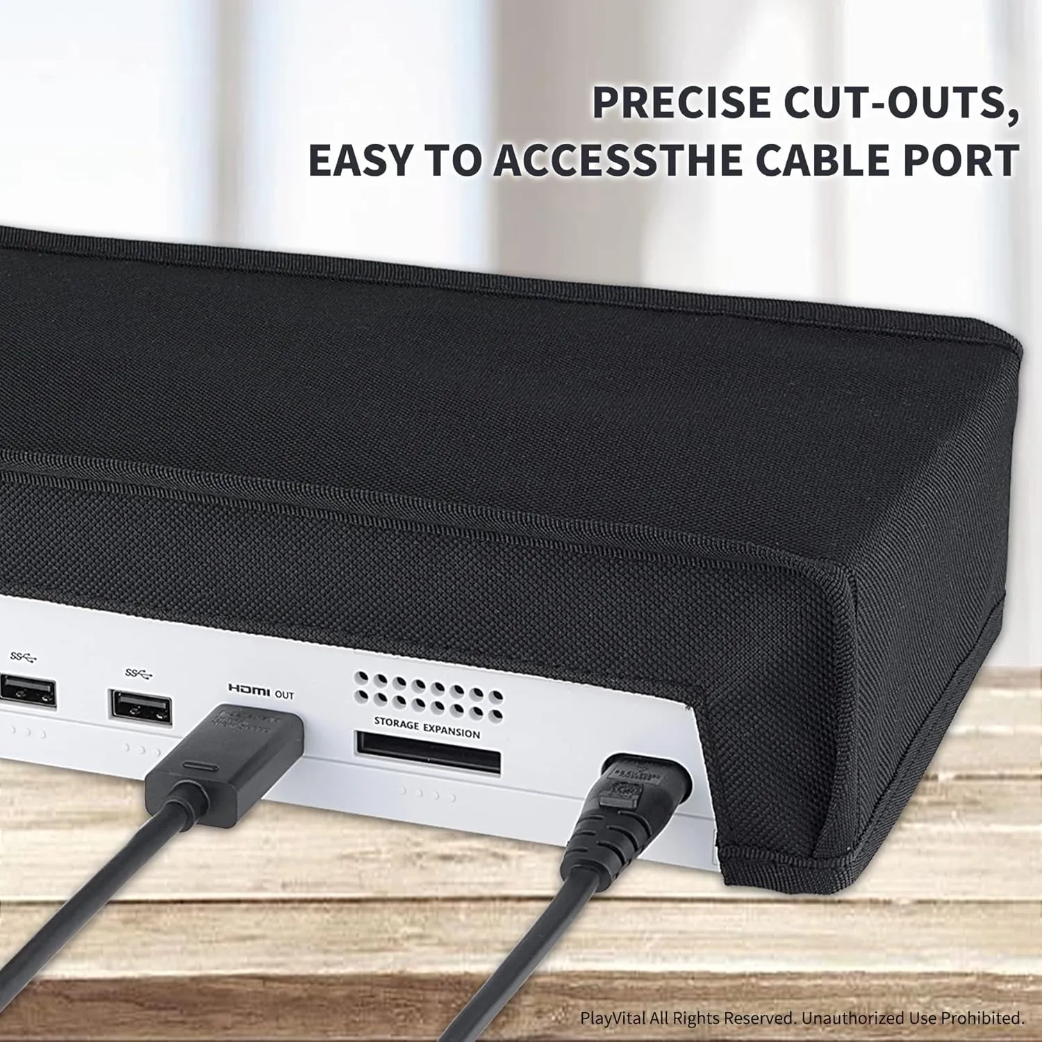 PlayVital Black Nylon Dust Cover for Xbox Series S Console, Soft Neat Lining Dust Guard, Anti Scratch Waterproof Cover Sleeve for Xbox Series S Console