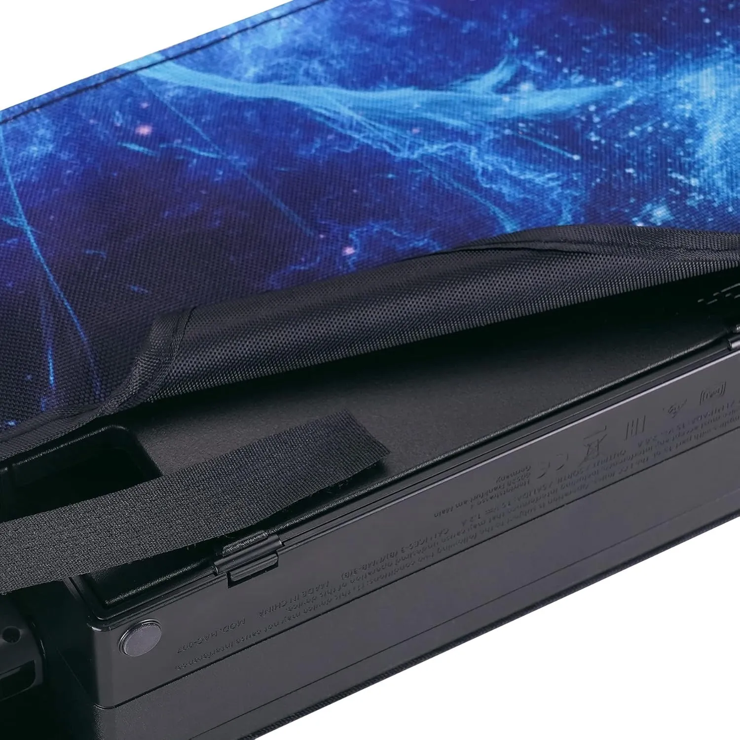 PlayVital Nylon Dust Cover, Soft Neat Lining Dust Guard, Anti Scratch Waterproof Cover Sleeve for Nintendo Switch & Switch OLED Charging Dock - Blue Nebula