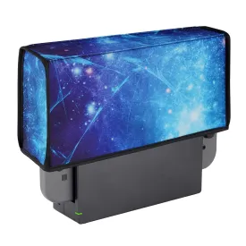 PlayVital Nylon Dust Cover, Soft Neat Lining Dust Guard, Anti Scratch Waterproof Cover Sleeve for Nintendo Switch & Switch OLED Charging Dock - Blue Nebula