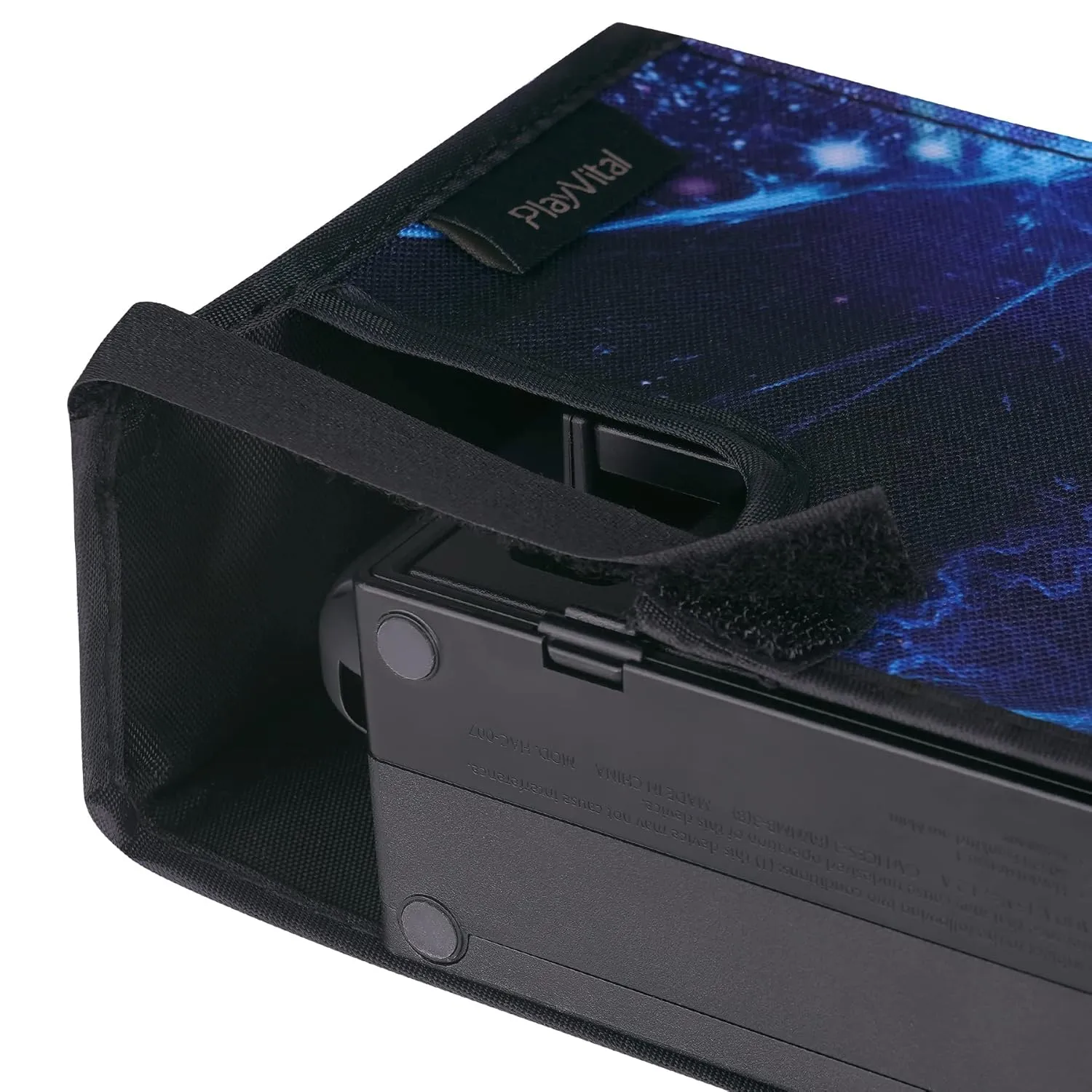 PlayVital Nylon Dust Cover, Soft Neat Lining Dust Guard, Anti Scratch Waterproof Cover Sleeve for Nintendo Switch & Switch OLED Charging Dock - Blue Nebula