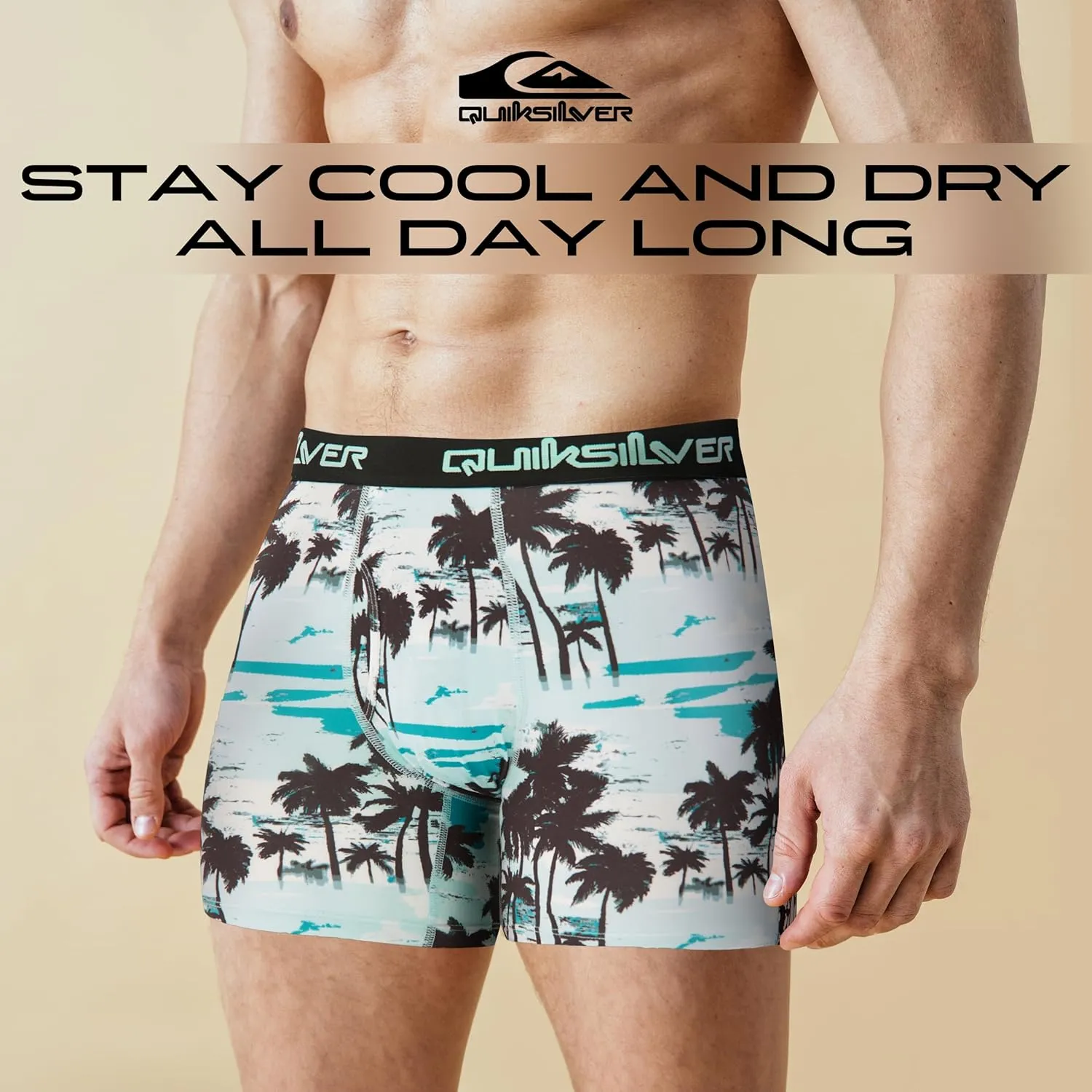 Quiksilver Mens Underwear 4 Pack Boxers for Men Supersoft Brushed Polyester Mens Boxer Briefs