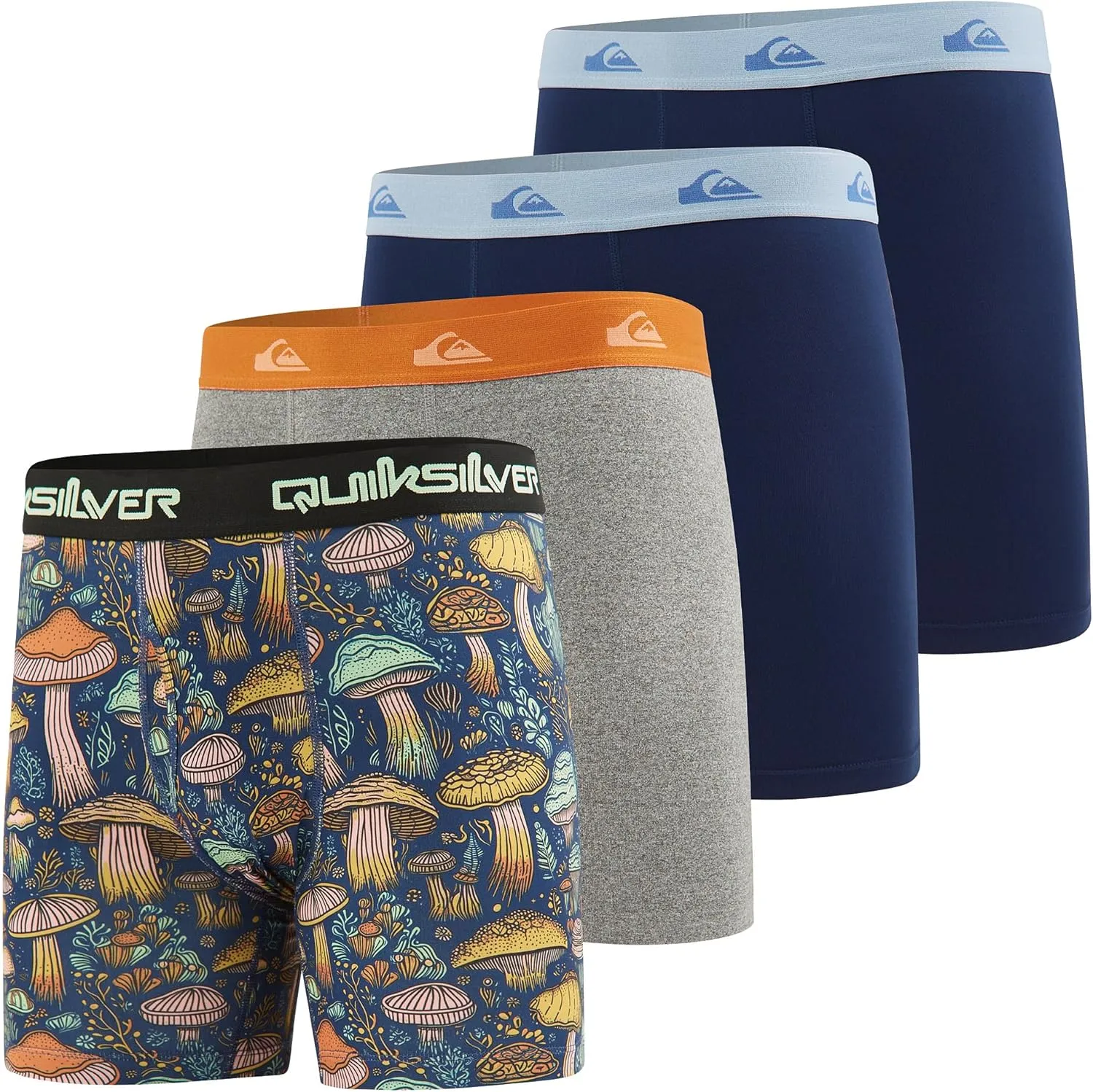 Quiksilver Mens Underwear 4 Pack Boxers for Men Supersoft Brushed Polyester Mens Boxer Briefs