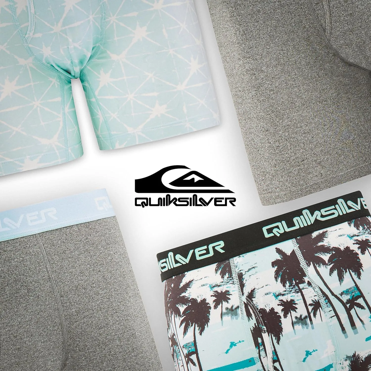 Quiksilver Mens Underwear 4 Pack Boxers for Men Supersoft Brushed Polyester Mens Boxer Briefs