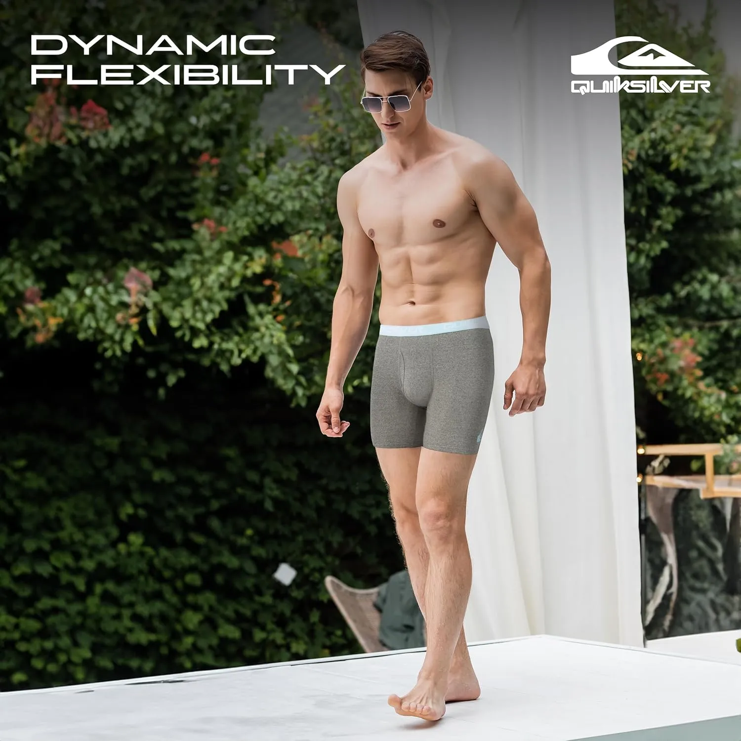 Quiksilver Mens Underwear 4 Pack Boxers for Men Supersoft Brushed Polyester Mens Boxer Briefs