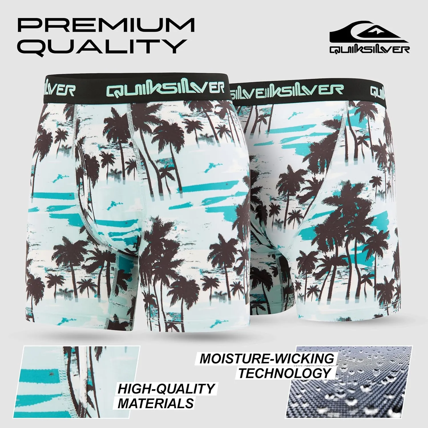 Quiksilver Mens Underwear 4 Pack Boxers for Men Supersoft Brushed Polyester Mens Boxer Briefs