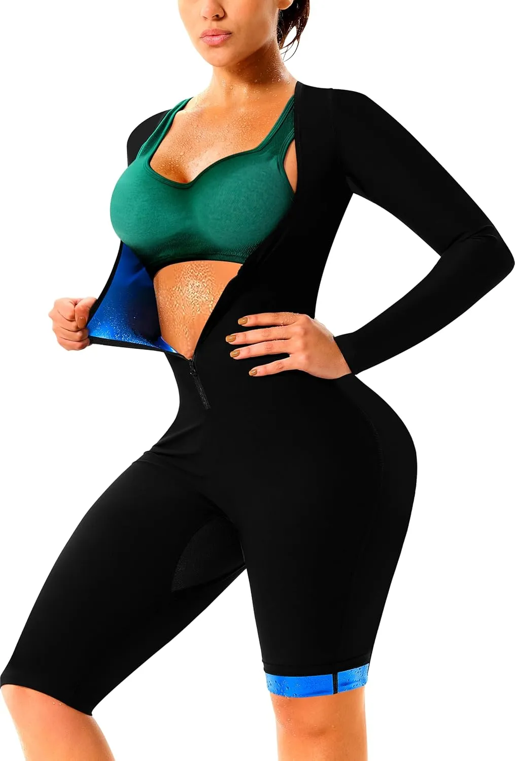 Sauna Suit Women Waist Trainers for Women Belly Fat Sauna Suit for Weight Loss Women Workout Sweat Suit
