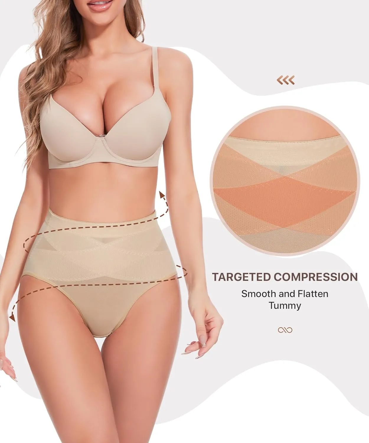 Shapewear Tummy Control Panties - Body Shaping Briefs Compression Underwear Low Rise Girdle Panty Shapewear for Women