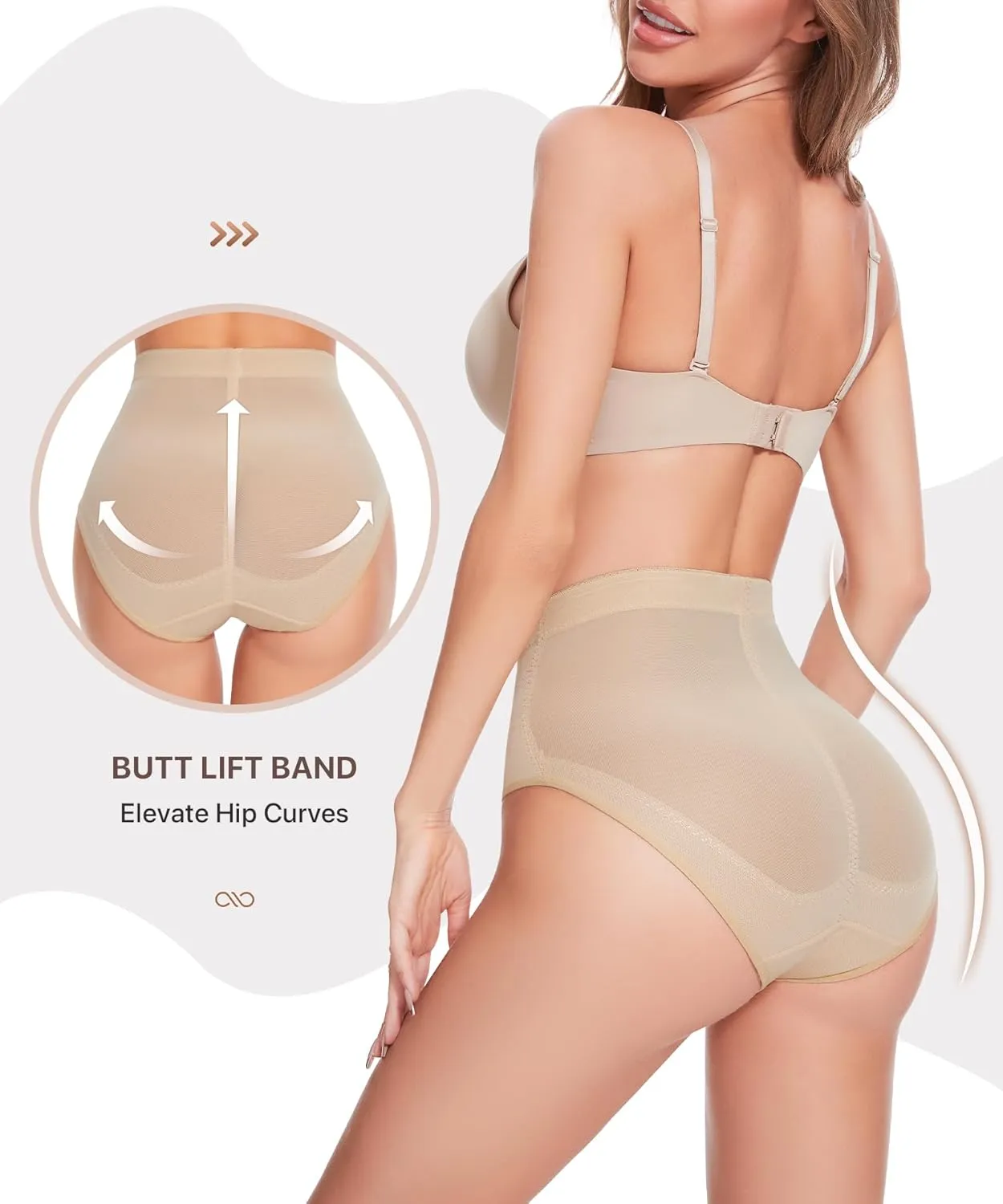 Shapewear Tummy Control Panties - Body Shaping Briefs Compression Underwear Low Rise Girdle Panty Shapewear for Women