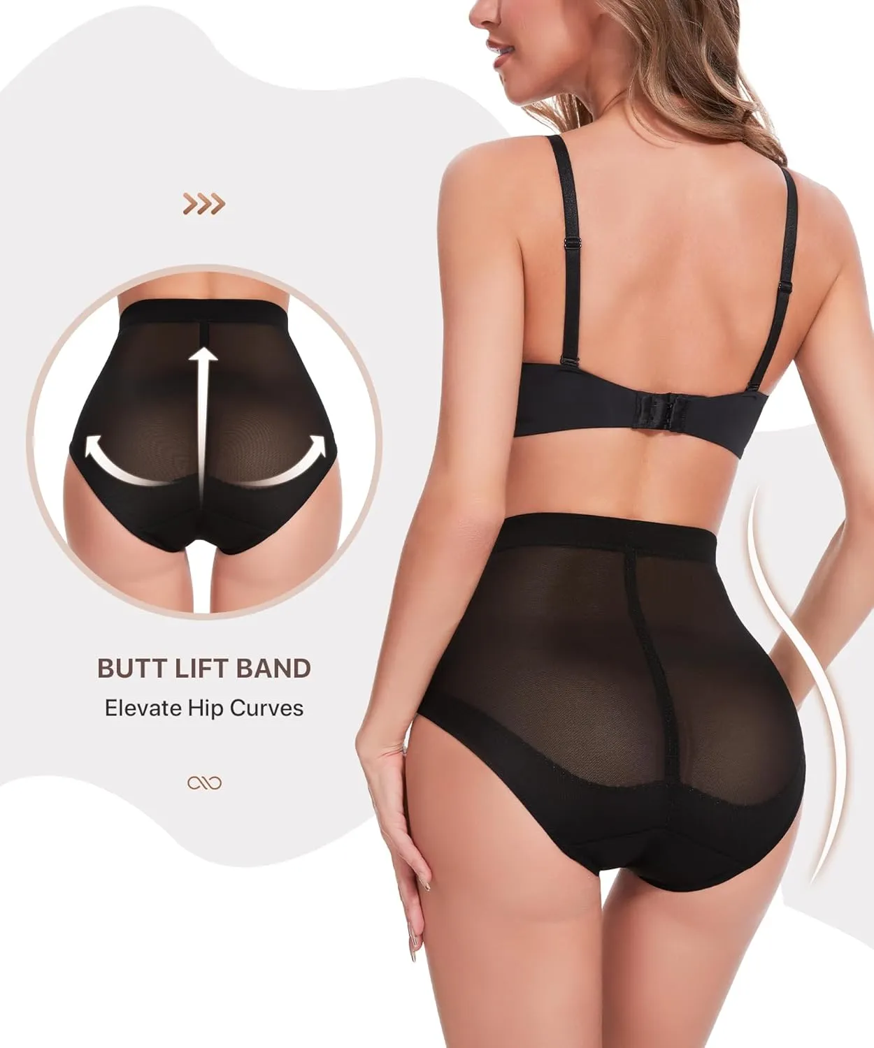 Shapewear Tummy Control Panties - Body Shaping Briefs Compression Underwear Low Rise Girdle Panty Shapewear for Women